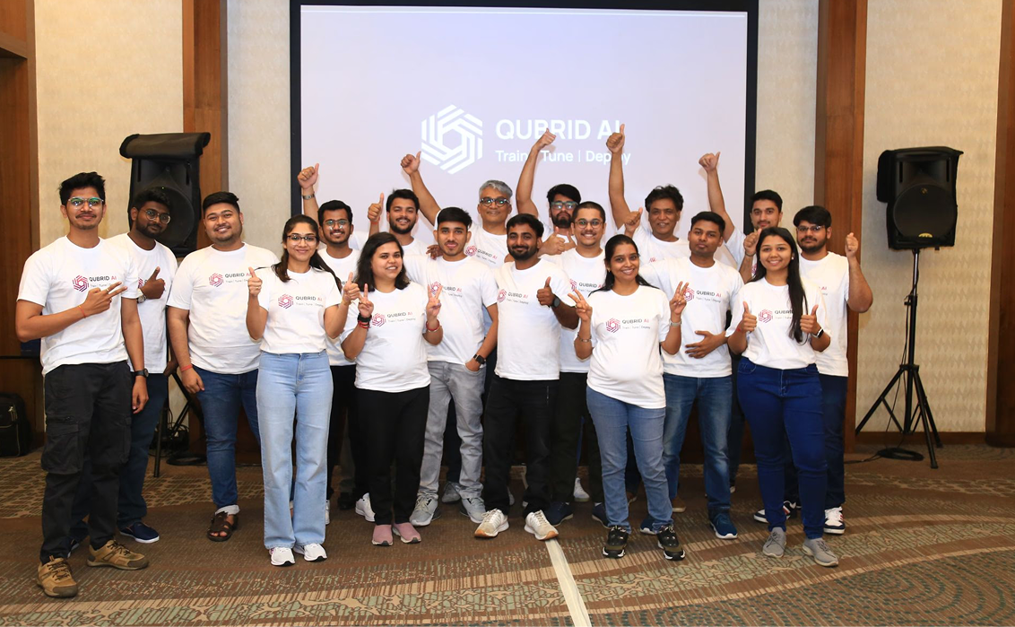 Qubrid AI team at company event
